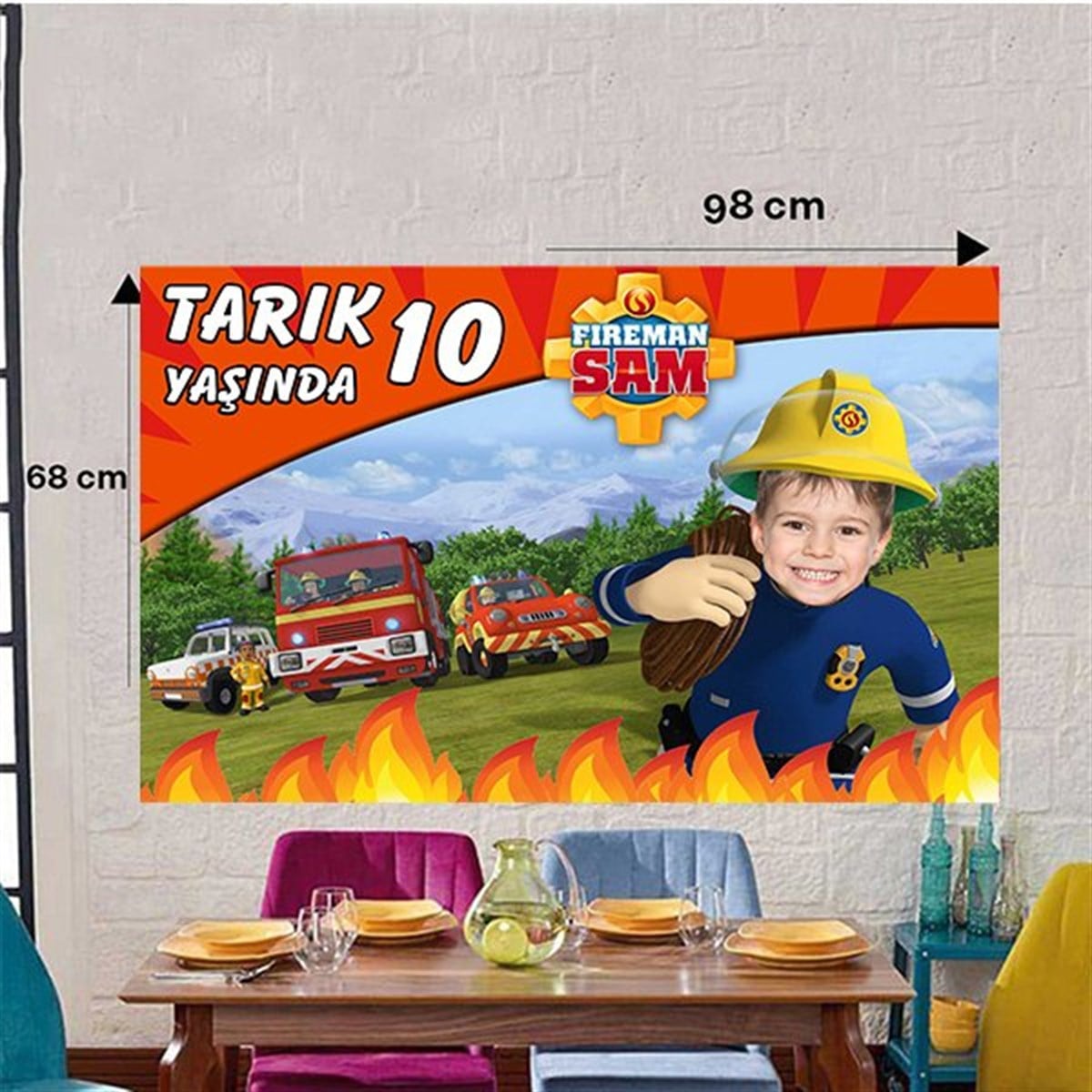 Fireman Sam Kişiye Özel Duvar Panosu