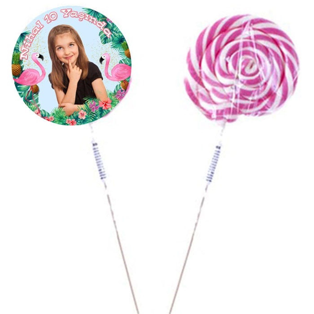 Flamingo Kişiye Özel Sosyete Şekeri 10 Adet