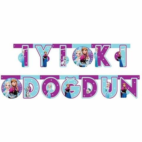 Happy Birthday YazılarıFrozen Temalı İyi Ki Doğdun Harf Yazı