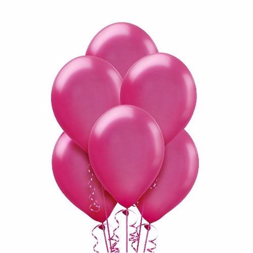 Fuşya Metalik Balon 20 Adet