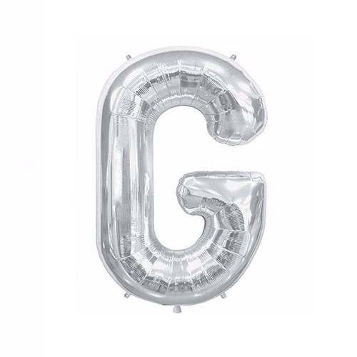 G Harf Folyo Gümüş Balon Küçük 35  cm