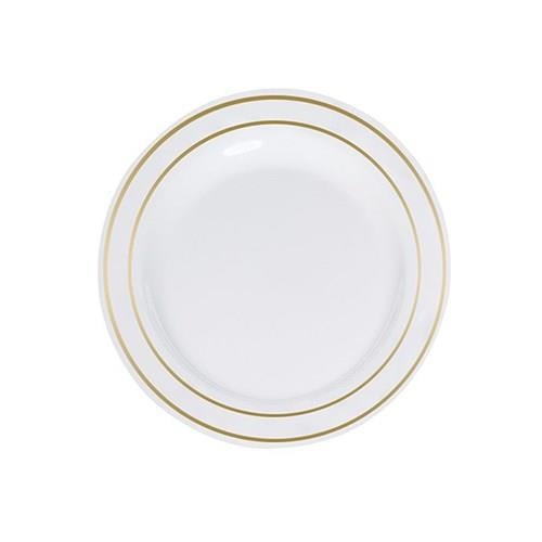 Gold Çizgili Mika Tabak 6 Adet 22 cm