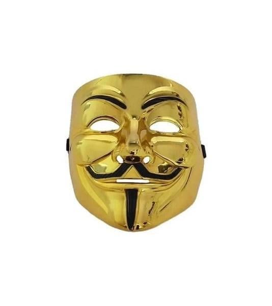 Şapka Taç MaskeGold Metalik Vandetta Maske