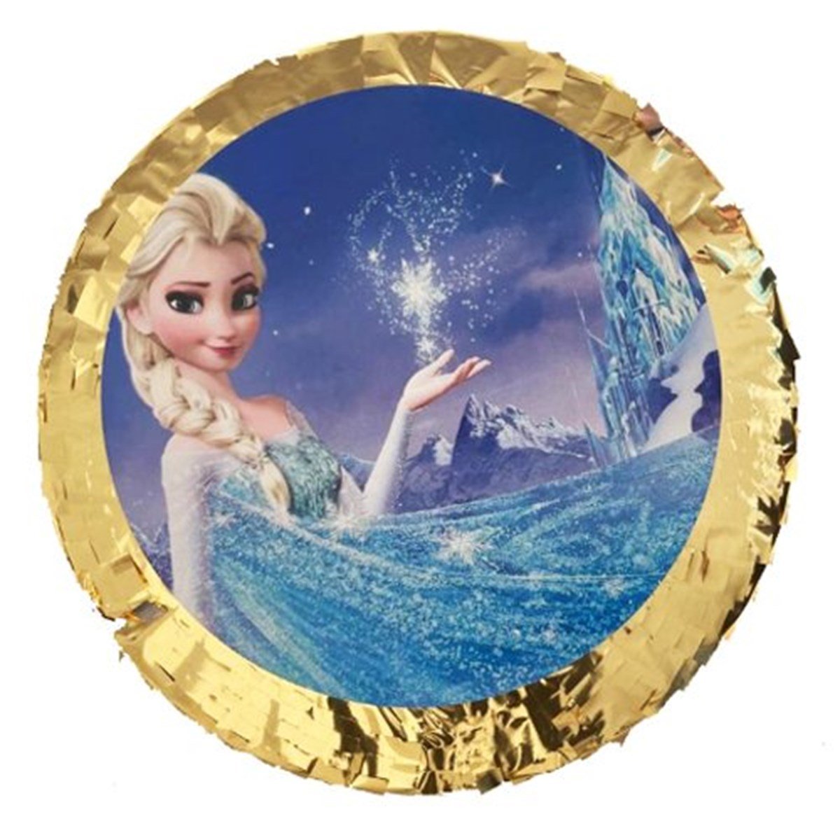 Gold Renkli Karlar Ülkesi Pinyata + Sopası