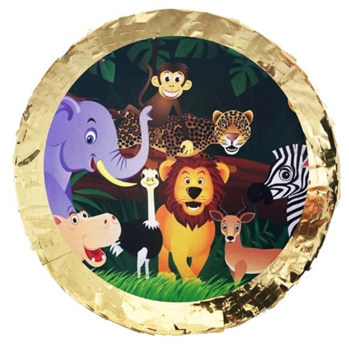 Gold Renkli Safari Pinyata + Sopası