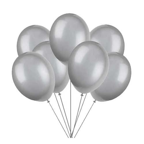Gümüş Balon Metalik 100 Adet