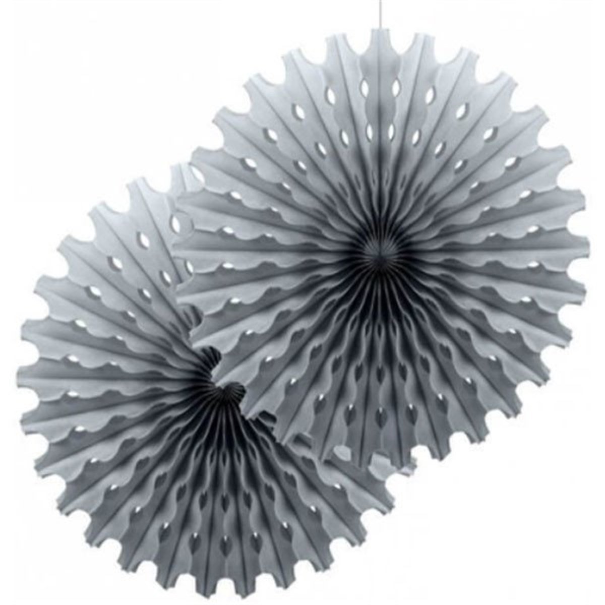 Gümüş Renk Yelpaze Çark Süs 50 cm 2 Adet