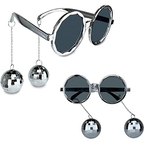 Gümüş Renkli Disko Toplu Parti Gözlüğü
