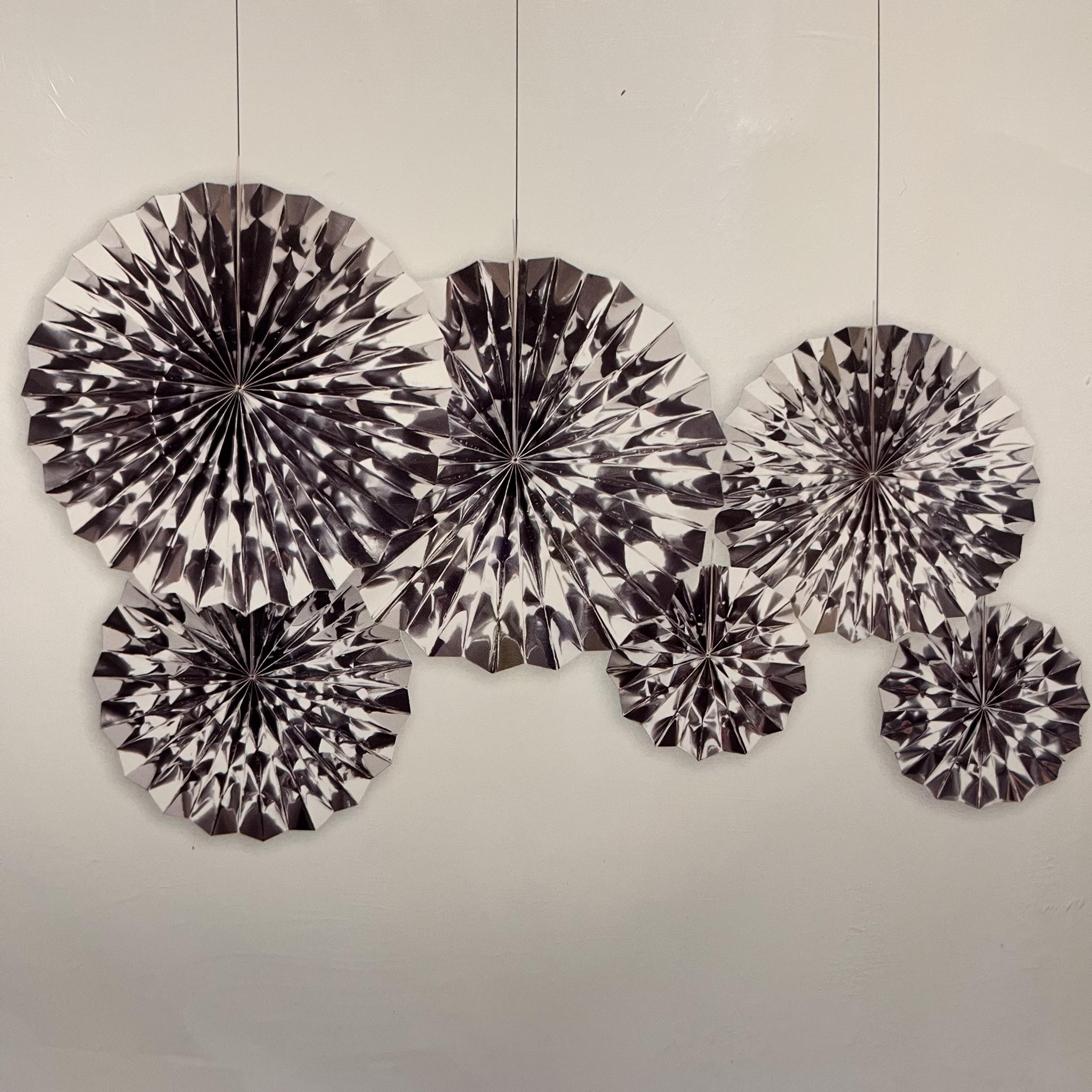 Yelpaze SüsleriGümüş Yelpaze Süs Seti 6 Adet