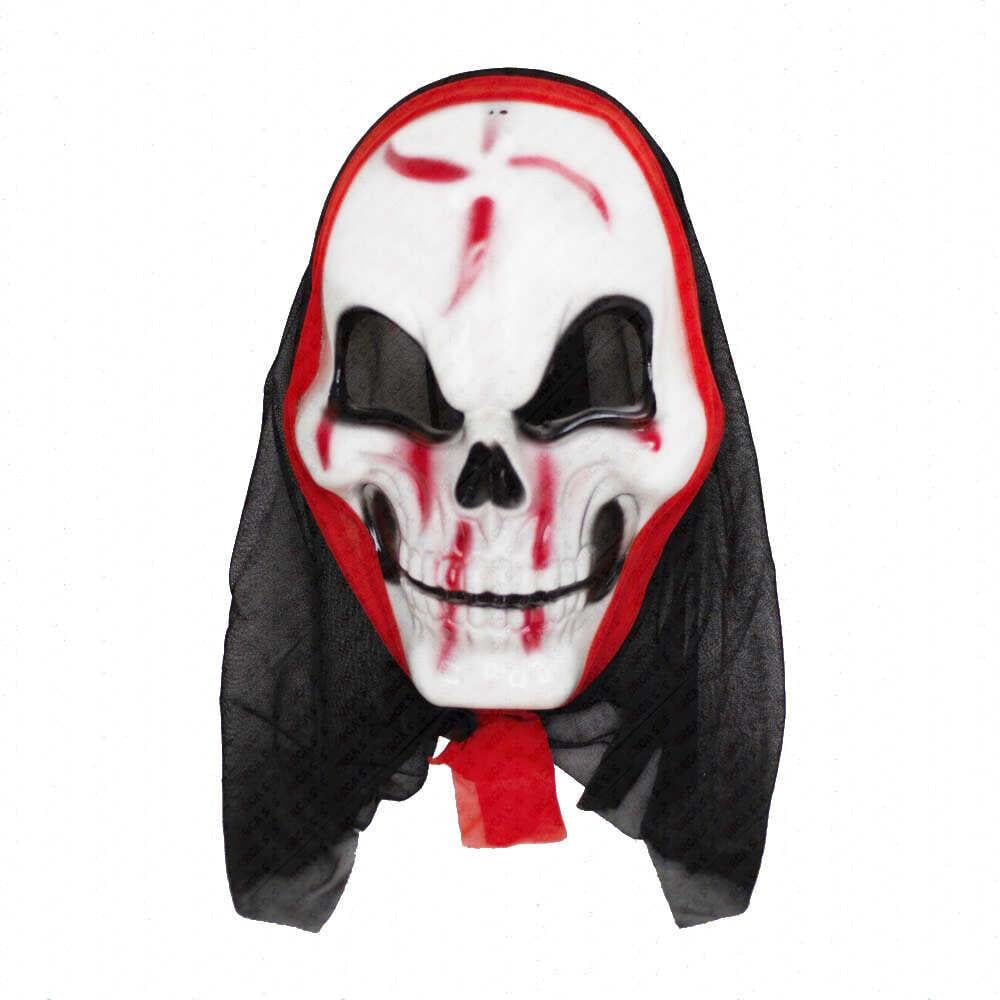 Halloween SüsleriHalloween Astarlı Kurukafa Maske Kırmızılı