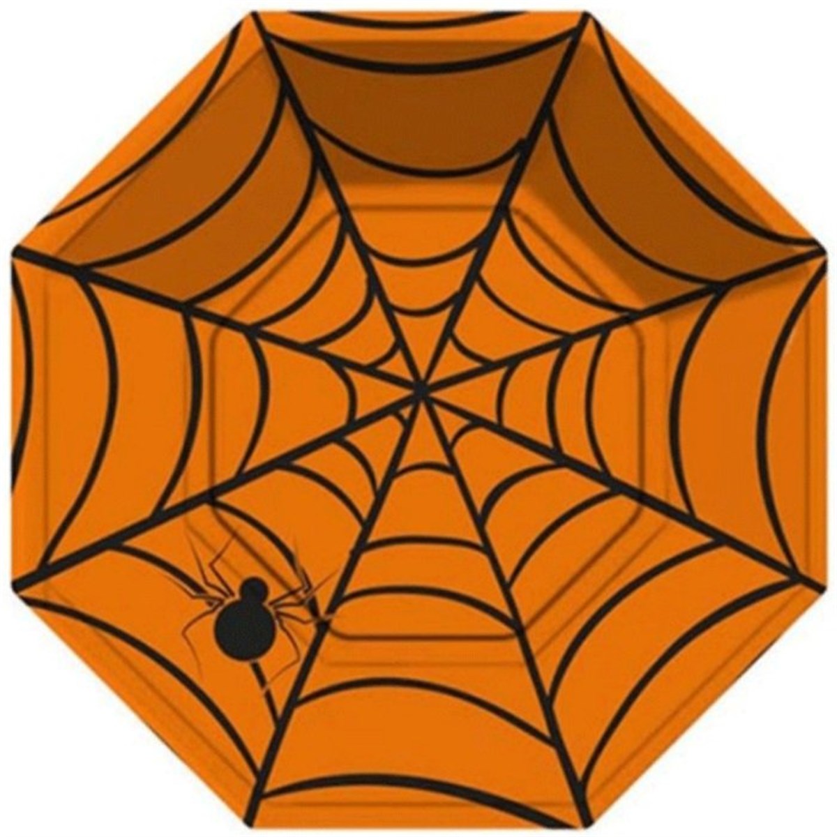Halloween Örümcek 8 gen Tabak Turuncu