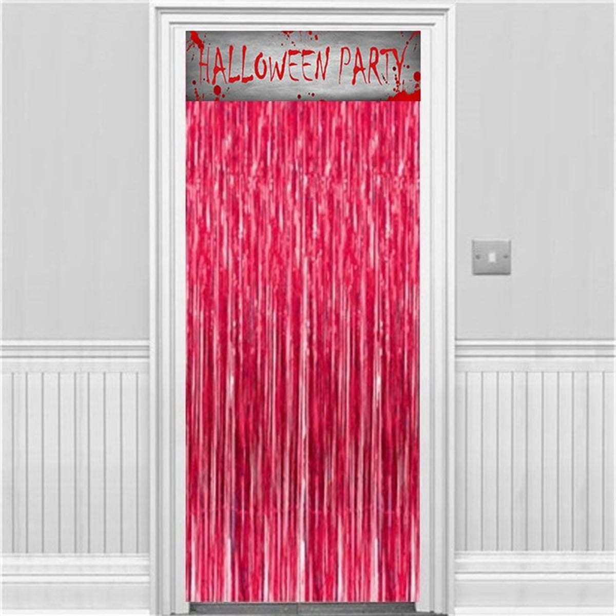 Halloween Party Kırmızı Kapı Süsü