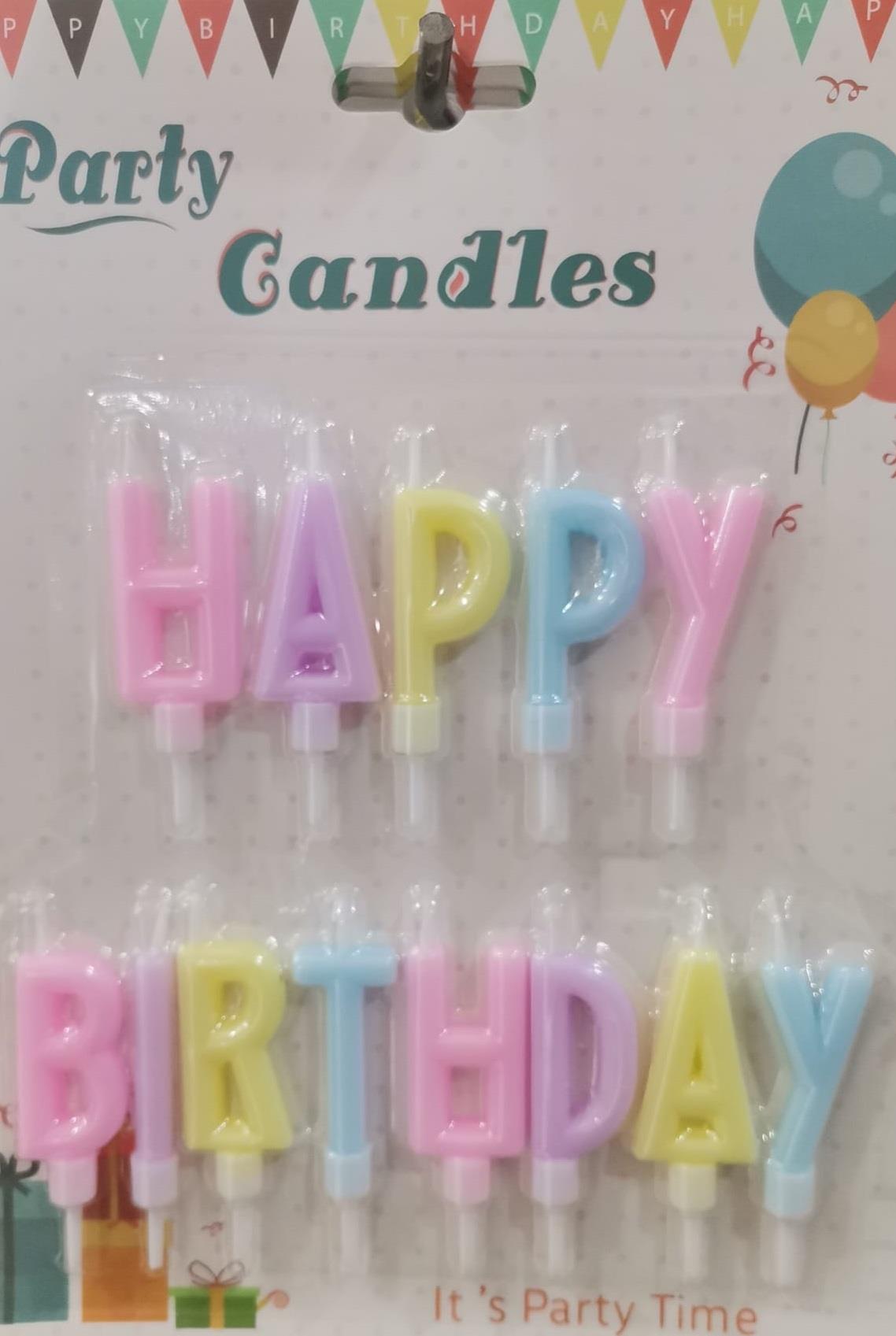 Doğum Günü MumlarıHappy Birthday Makaron Mum 