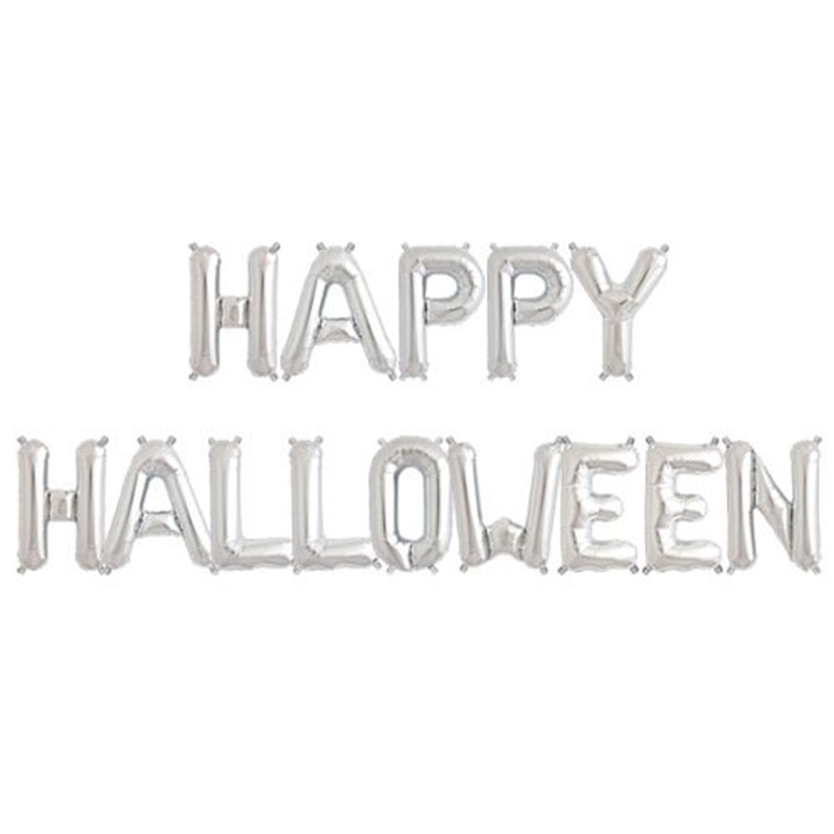 Happy Halloween Folyo Balon Gümüş 76 Cm