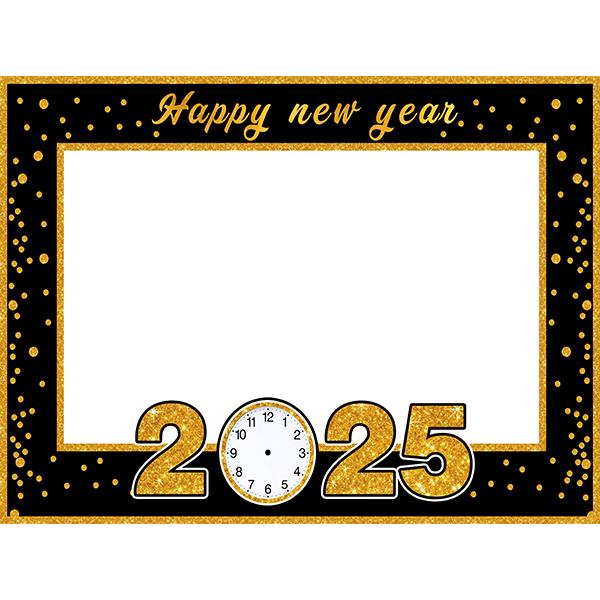 Dekoratif Ayaklı PanoHappy New Year 2025 Hatıra Çerçevesi
