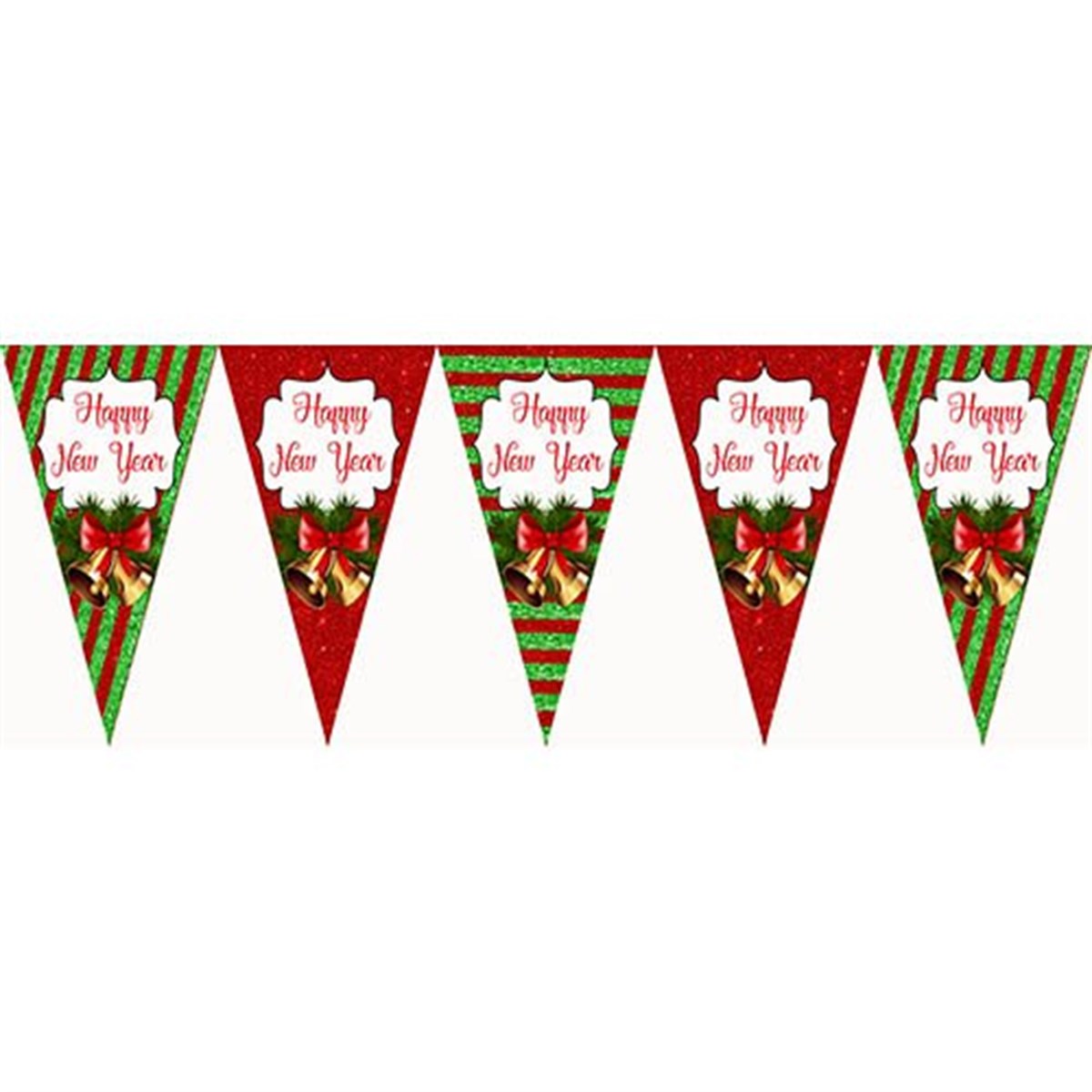 Happy New Year Bayrak Asma Süs 2,5 Metre