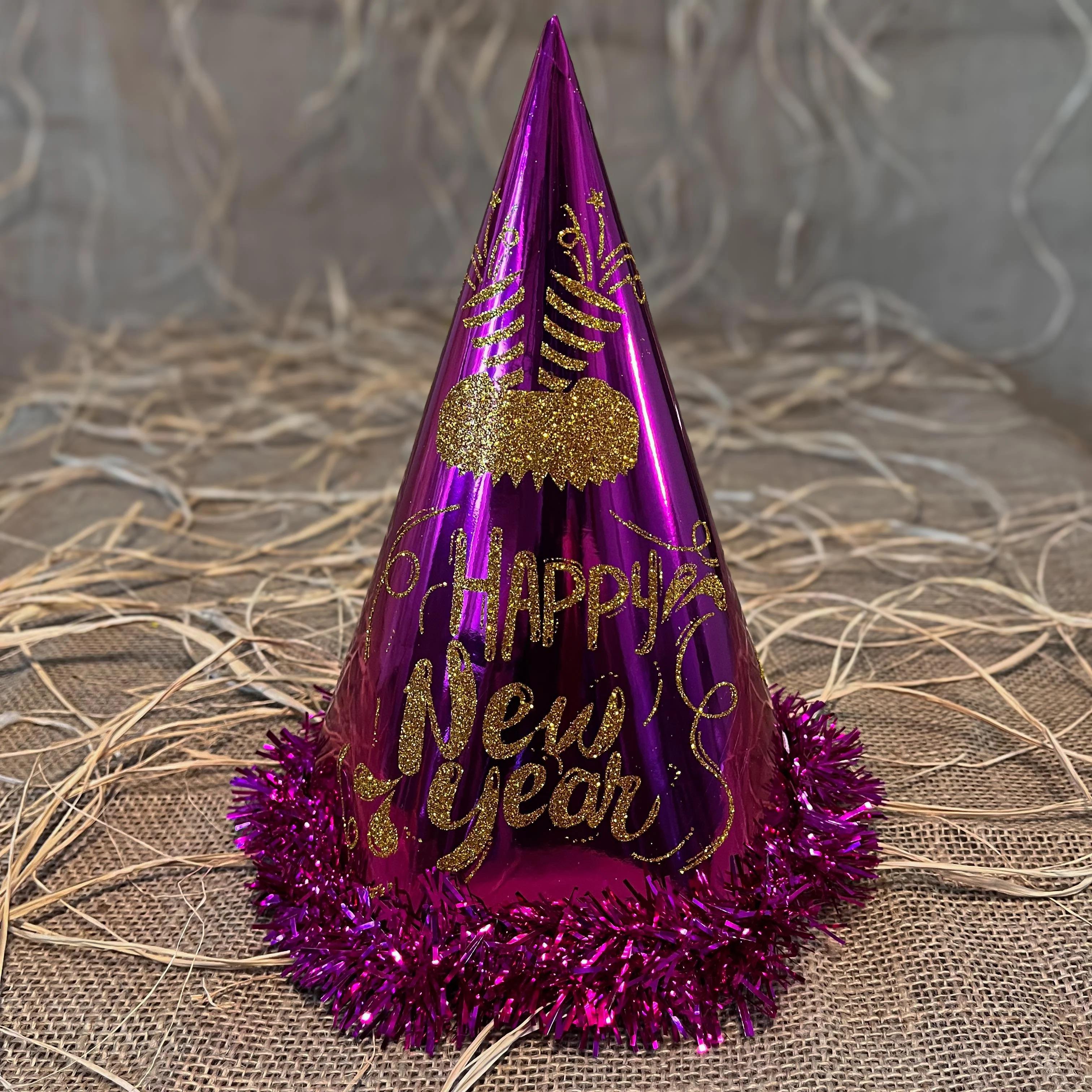 Şapka ve MaskeHappy New Year Pembe Şapka