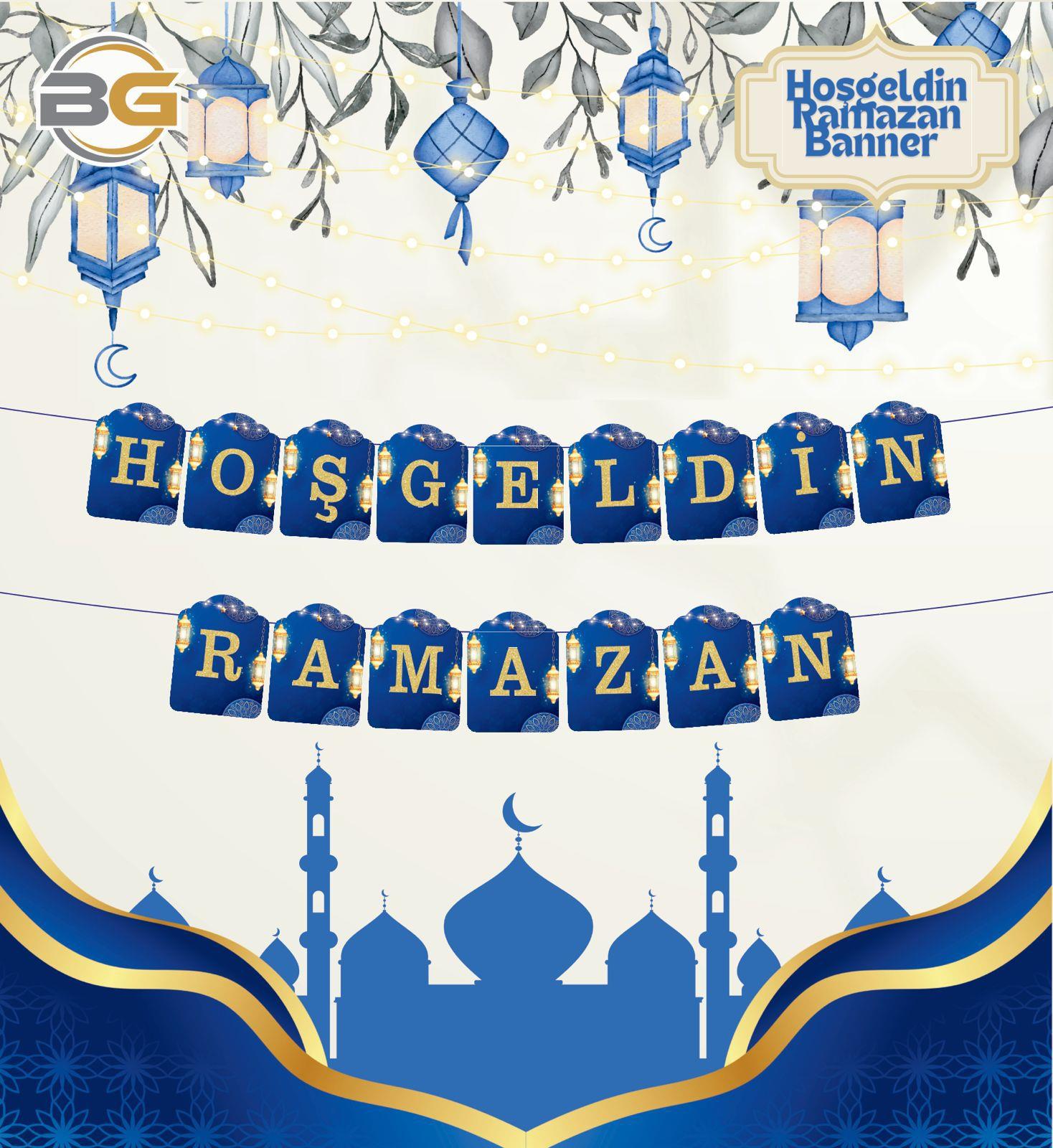 Ramazan SüslemeleriHoş Geldin Ramazan Banner Lacivert