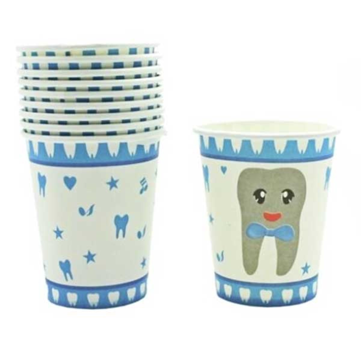 İlk Dişim Karton Bardak Mavi 8 Adet