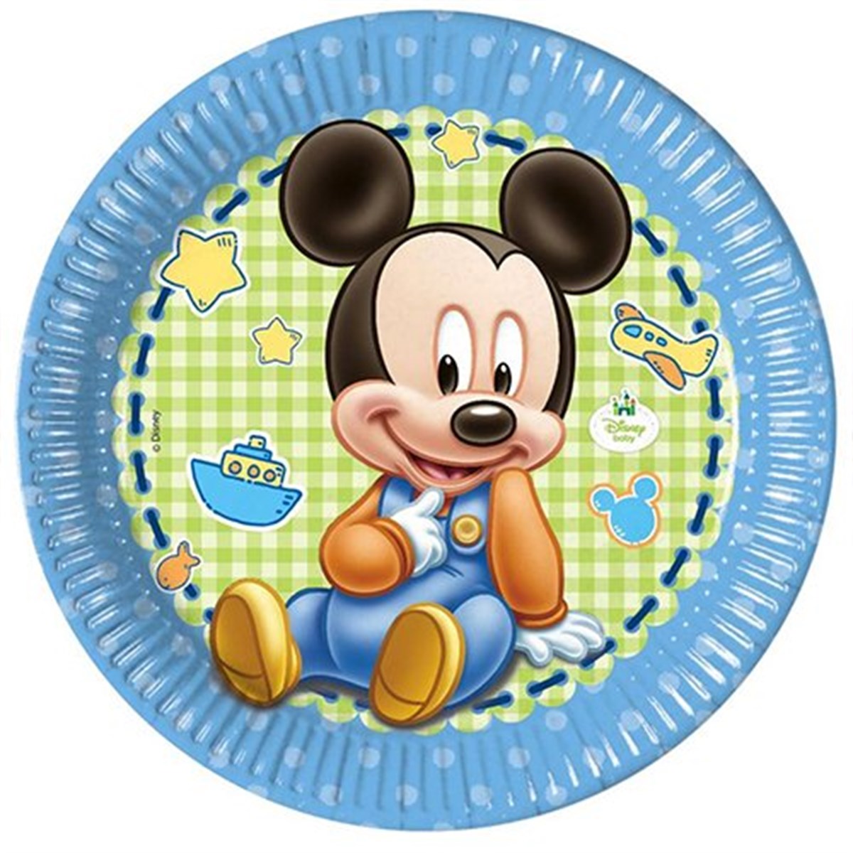 İlk Yaşım Baby Mickey Mouse Karton Tabak 8 Adet