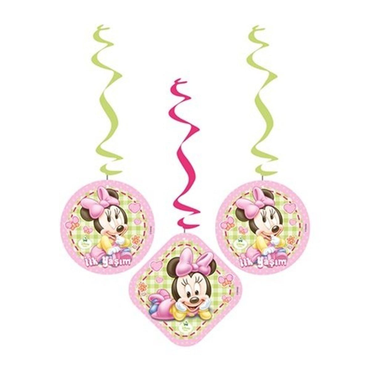 İlk Yaşım Baby Minnie Asma Süs 3 Adet