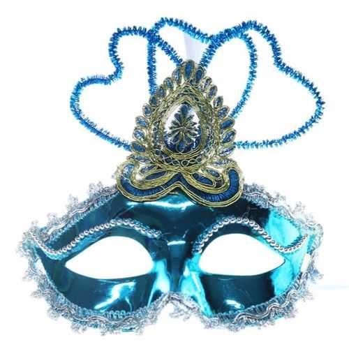 Işıklı Lüks Parti Maskesi Mavi