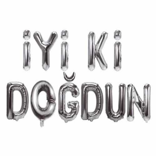 İyi Ki Doğdun Gümüş Folyo Balon Seti
