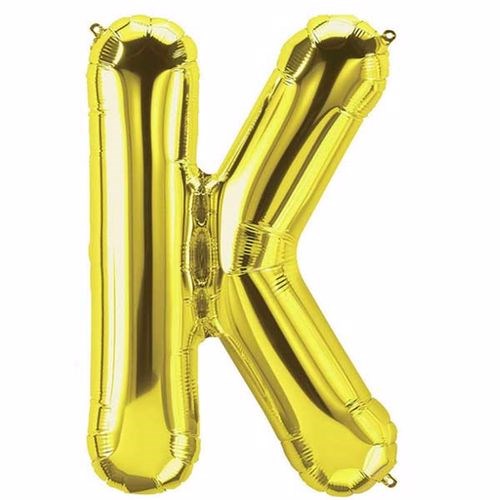 K Harf Folyo Balon Gold 100 cm