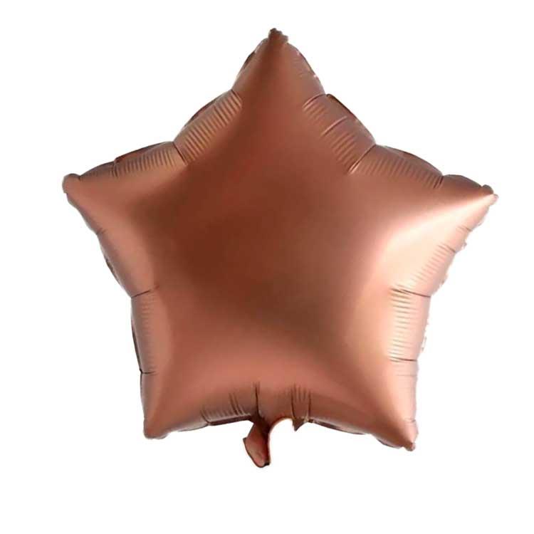 Karakter Folyo BalonlarKahverengi Yıldız Balon 45 Cm