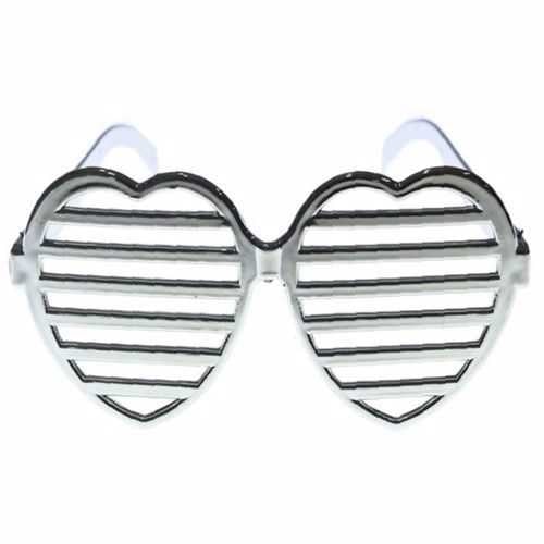 Kalpli Plastik Parti Gözlük Gümüş