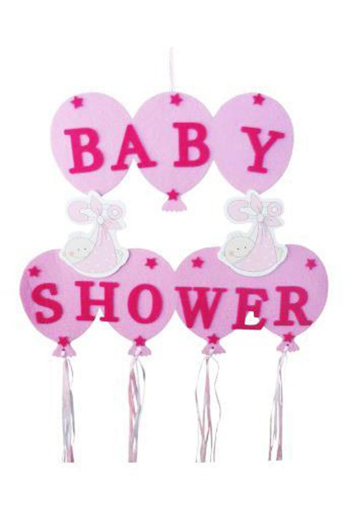 Kapı Süsü Keçe Baby Shower Pembe Renk