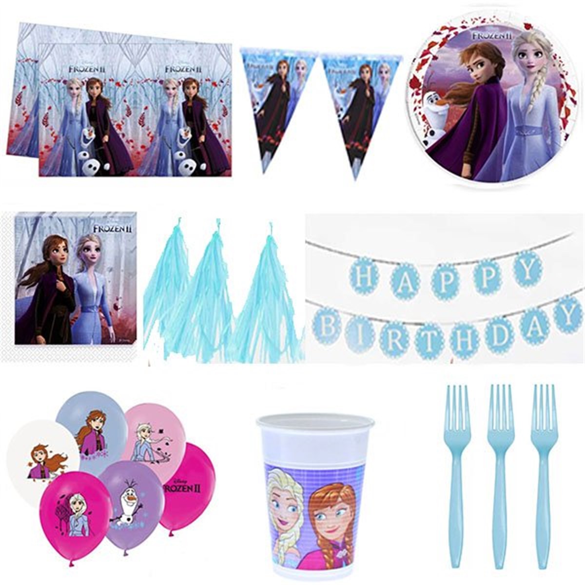 Karlar Ülkesi Frozen 16 Kişilik Parti Seti