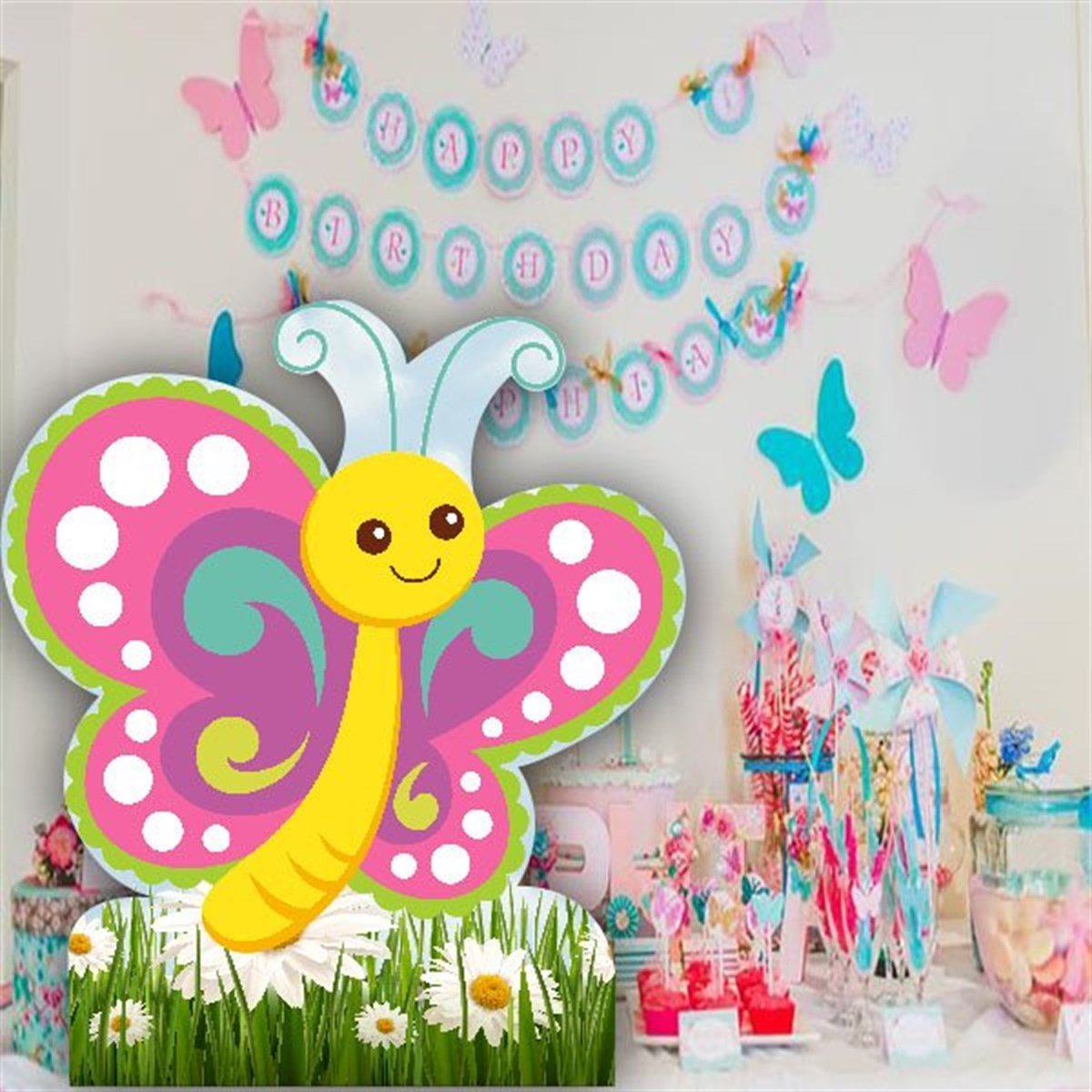 Kelebek Masa Üstü Ayaklı Pano