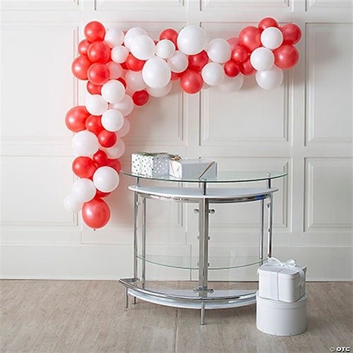 Kırmızı Beyaz Zincir Balon Seti