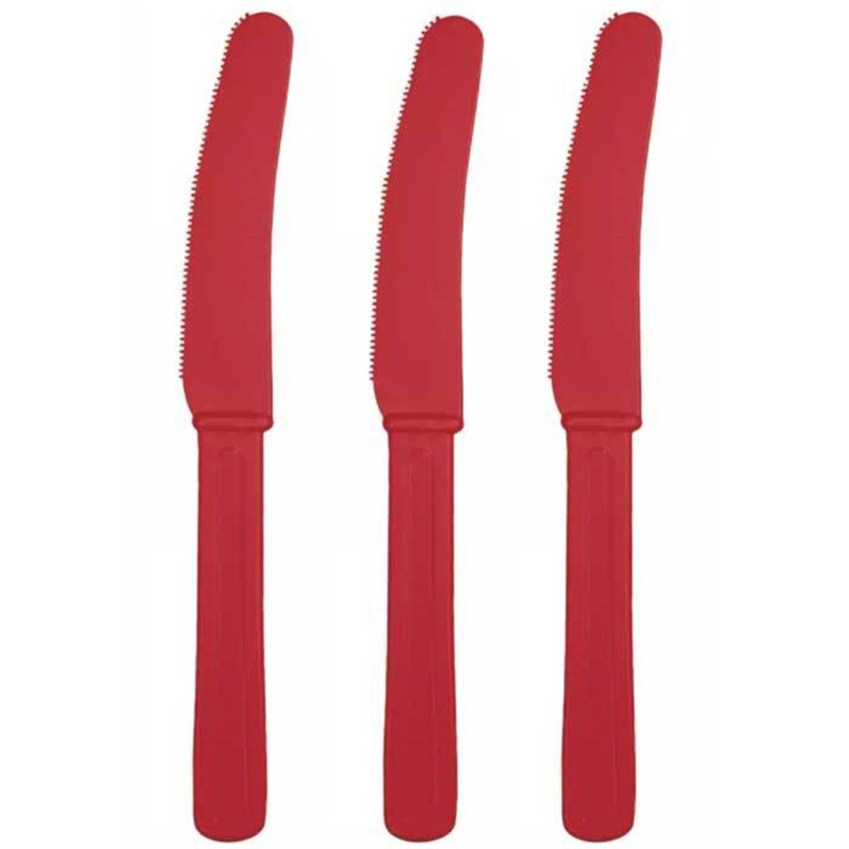 Kırmızı Renk Bıçak 25 Adet