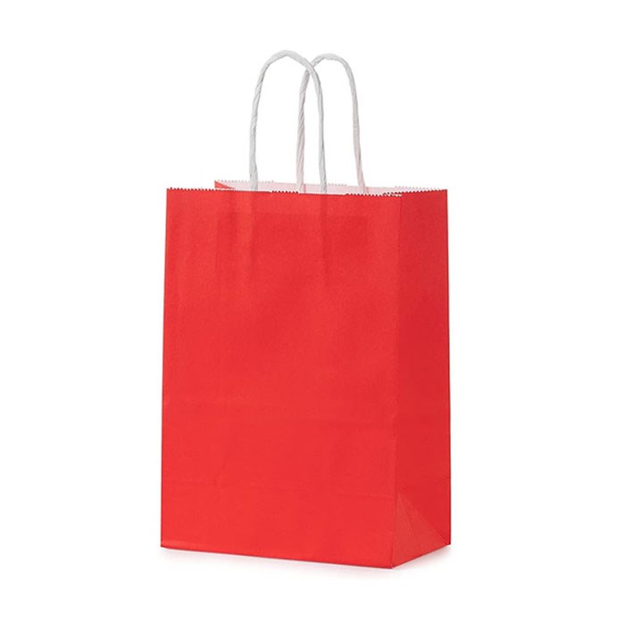 Kırmızı Renkli Kraft Çanta 25 x 31 Cm 25 Adet