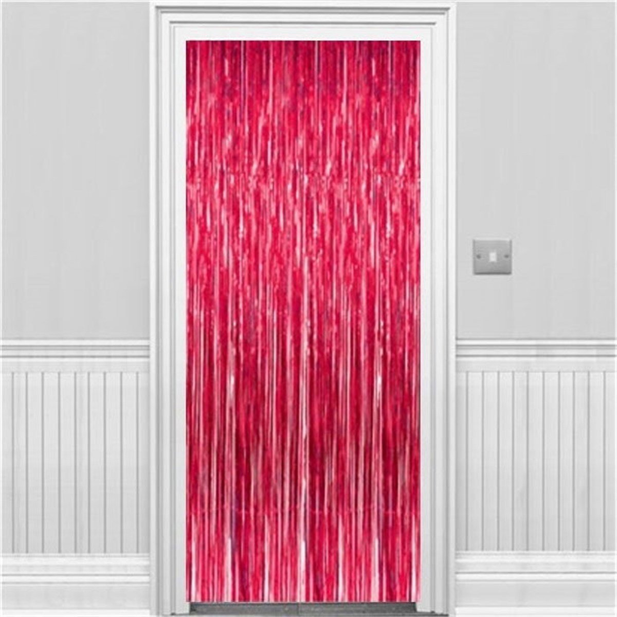 Kırmızı Saçaklı Perde Kapı Süsü