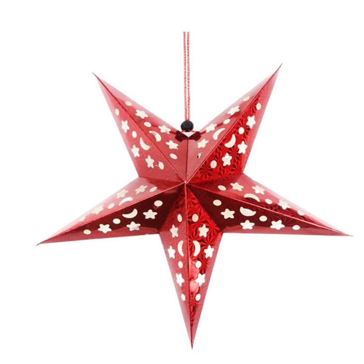 Kırmızı Yıldız Karton Süs 44 cm