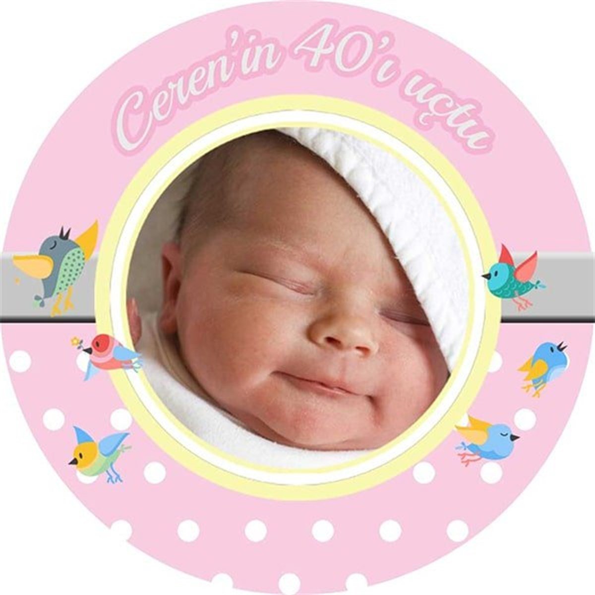 Kişiye Özel 40 Uçurma Partisi Sticker 24 Adet