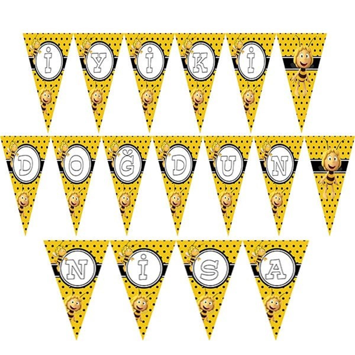 Kişiye Özel Arı Maya Bayrak Afiş