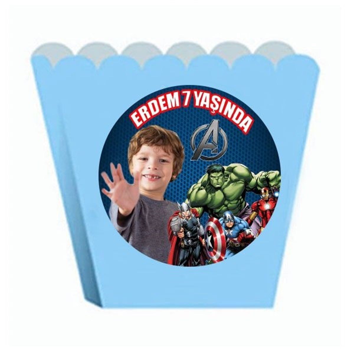 Kişiye Özel Avengers Popcorn Kutusu 8 Adet