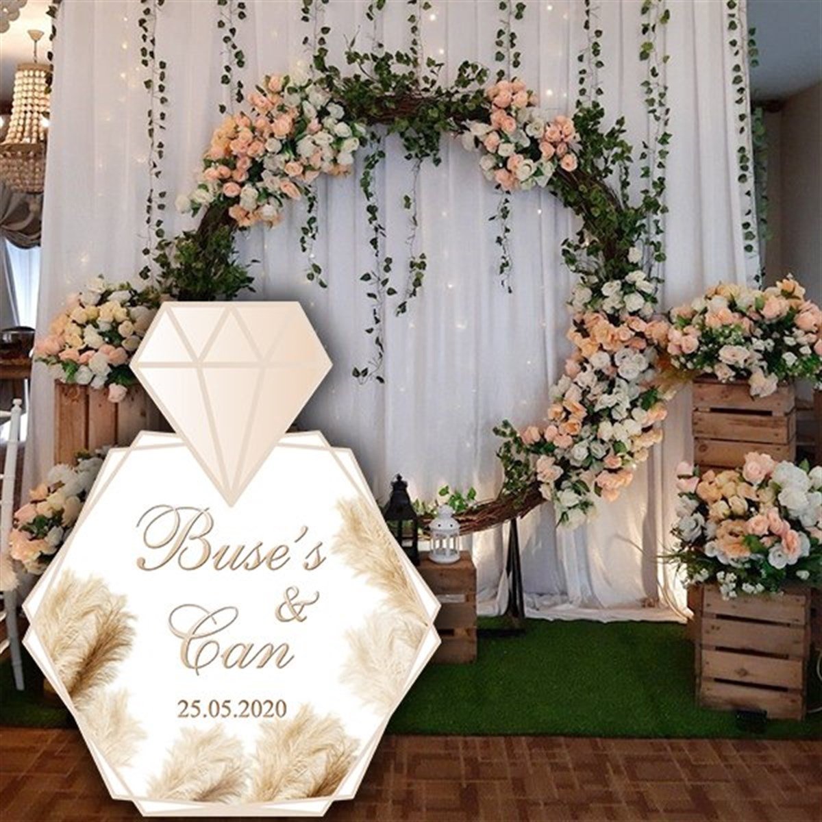 Kişiye Özel Bekarlığa Veda Partisi Yüzük Ayaklı Pano