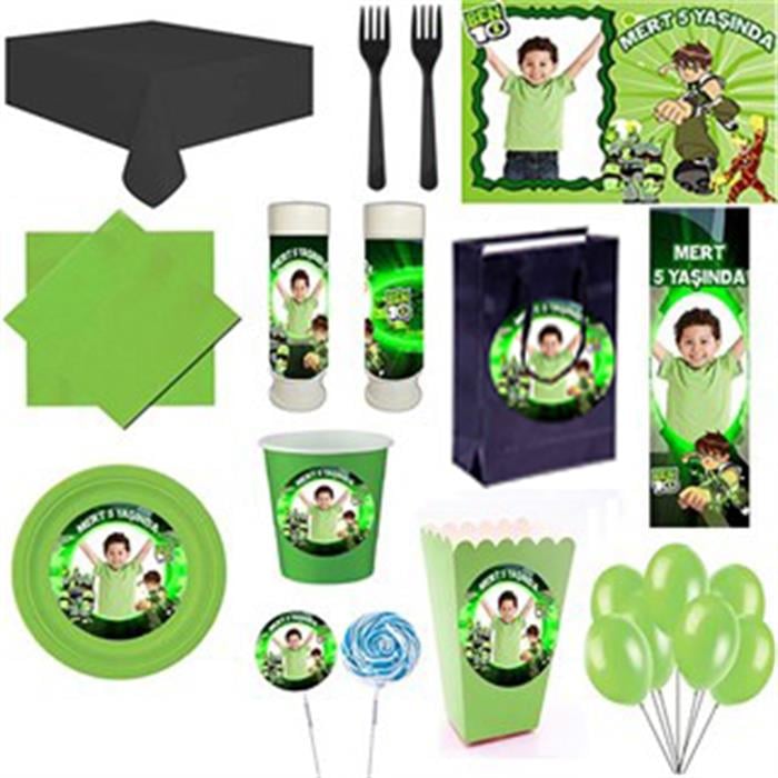 Kişiye Özel Ben 10 Parti Seti 16 Kişilik