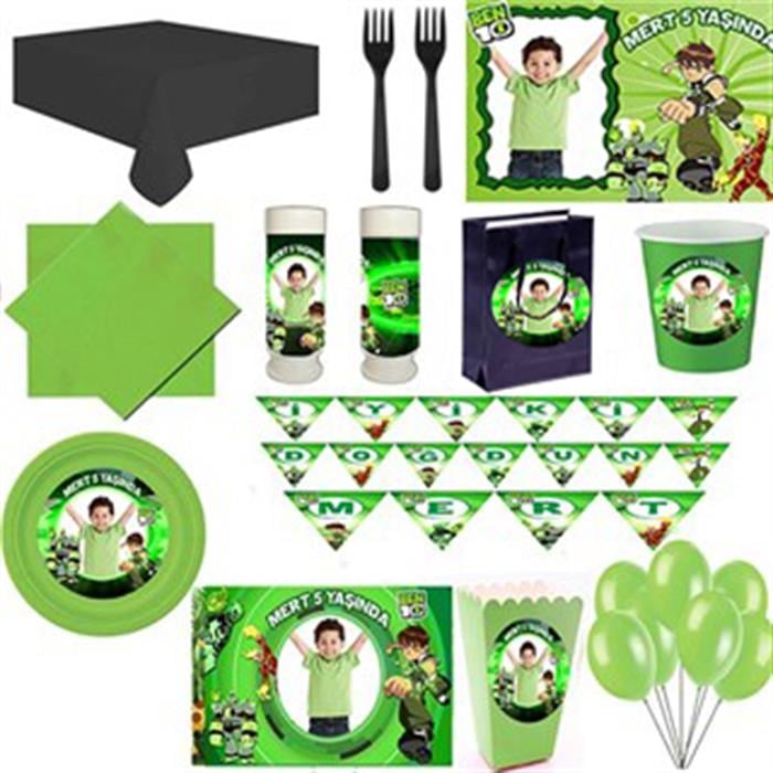 Kişiye Özel Ben 10 Parti Seti 24 Kişilik