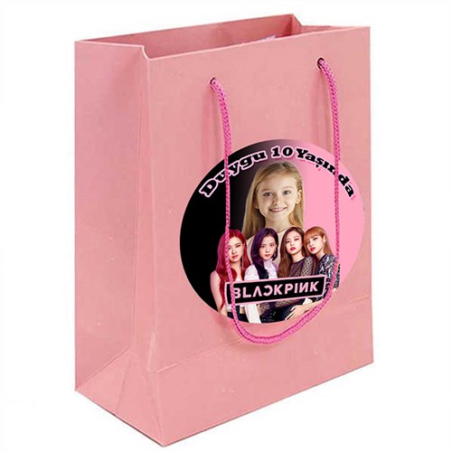 Kişiye Özel Black Pink Hediye Çantası 10 Adet
