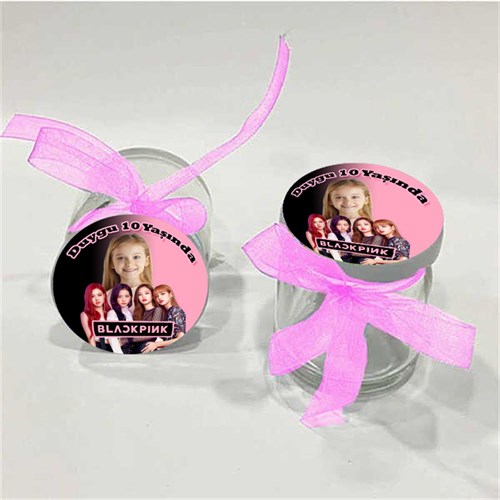 Kişiye Özel Black Pink Kavanoz 10 Adet