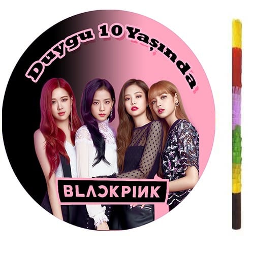 Kişiye Özel Black Pink Pinyata + Sopası