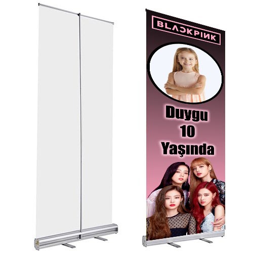 Kişiye Özel Black Pink Roll Up Afiş