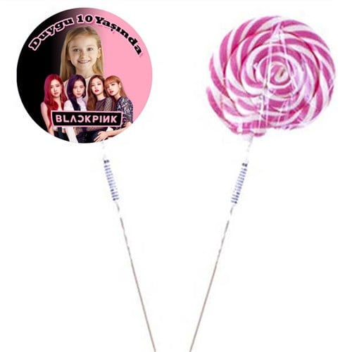 Kişiye Özel Black Pink Sosyete Şekeri 10 Adet