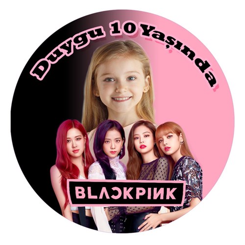Kişiye Özel Black Pink Sticker 24 Adet